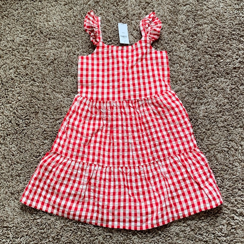 Smocked gingham toddler dress
